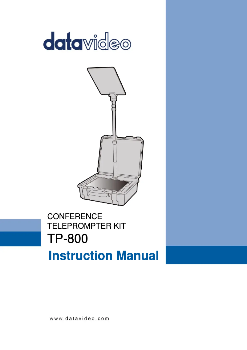 Page 1 de la notice Manuel utilisateur DataVideo TP-800