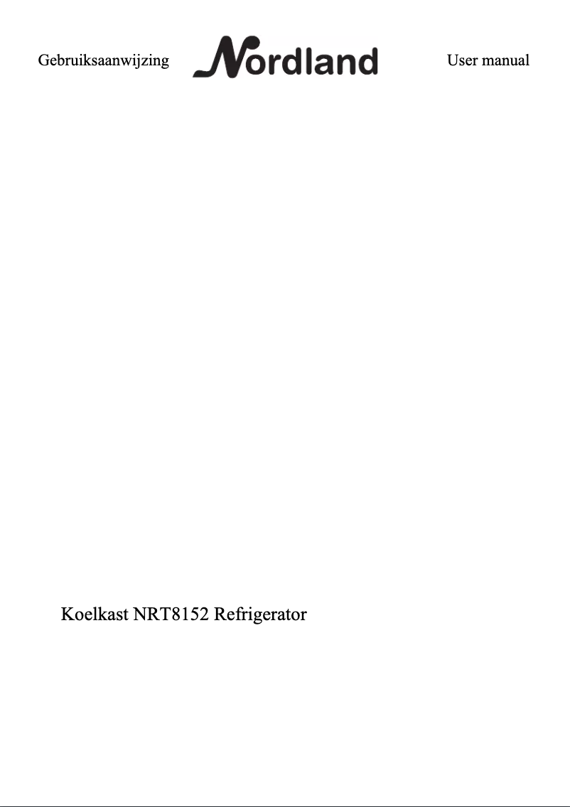 Page 1 de la notice Manuel utilisateur Nordland NRT 8152