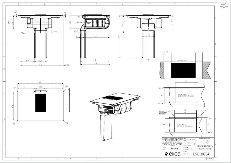 Página 1 del manual Dibujo técnico Elica NikolaTesla Prime S+ PRF0182325