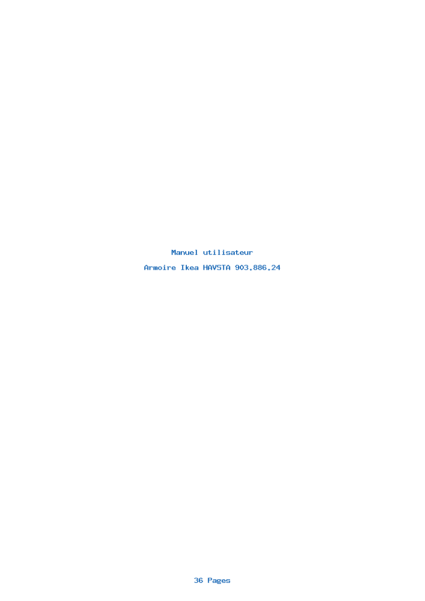 Page 1 de la notice Manuel utilisateur Ikea HAVSTA 903.886.24