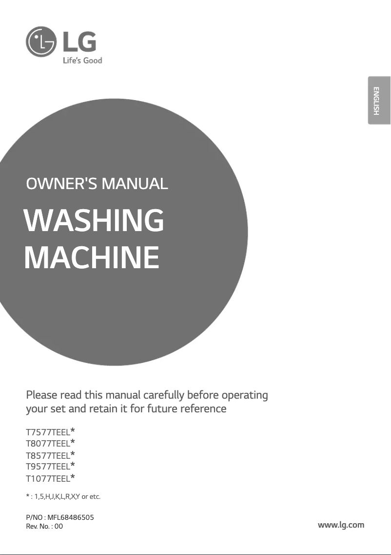 Page 1 de la notice Manuel utilisateur LG T8077TEELY