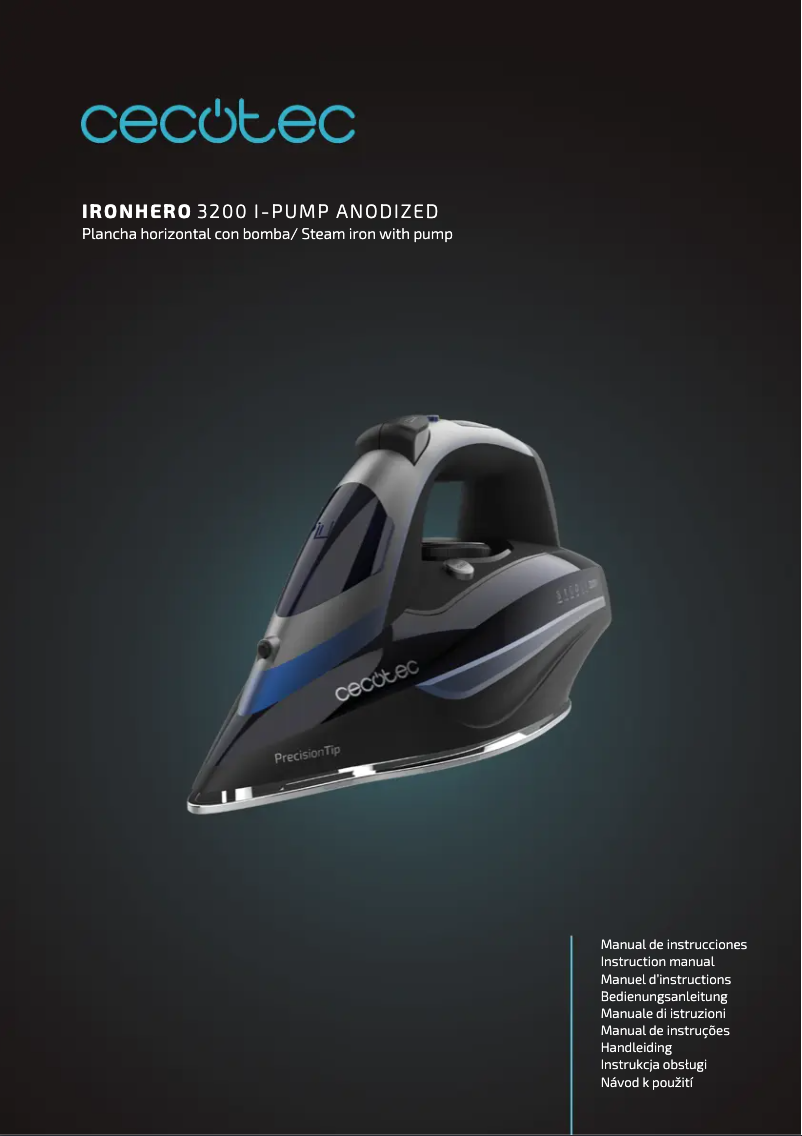 Page 1 de la notice Manuel utilisateur Cecotec IronHero 3200 i-Pump Anodized