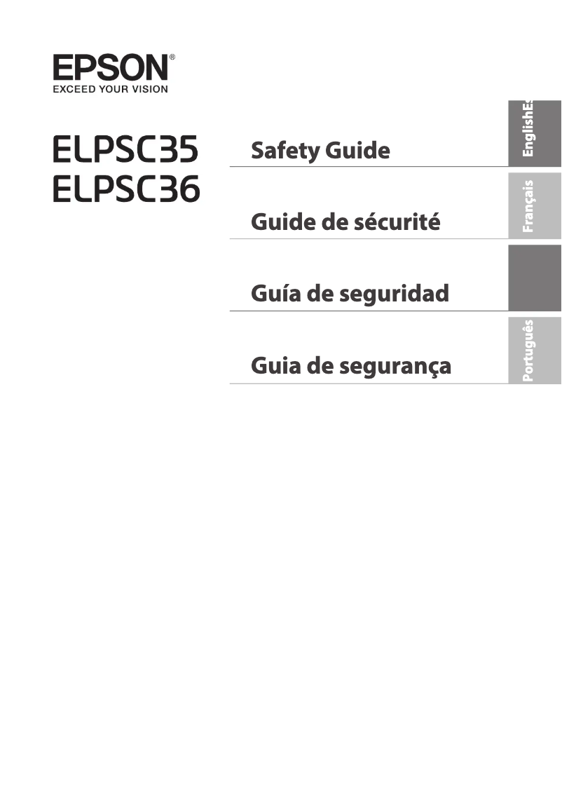 Página 1 del manual Instrucciones de seguridad Epson LS500W