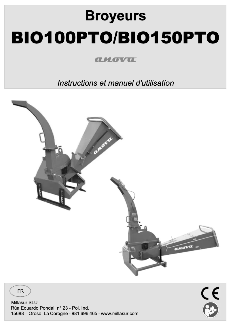 Page 1 de la notice Manuel utilisateur Anova BIO100PTO