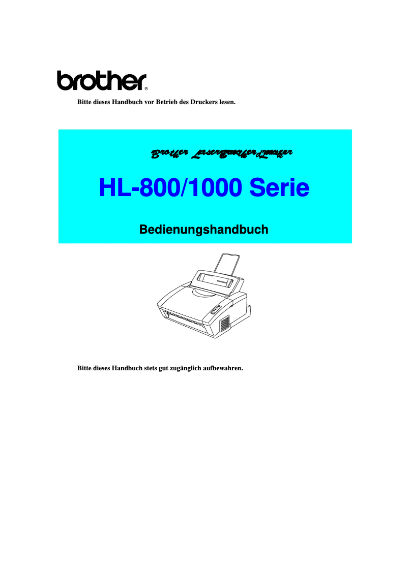 Page 1 de la notice Manuel utilisateur Brother HL-1050