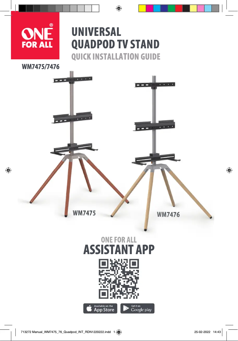 Page 1 of the manual User Manual One for all WM 7475