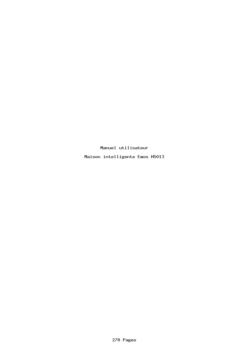 Page 1 de la notice Manuel utilisateur Emos H5013