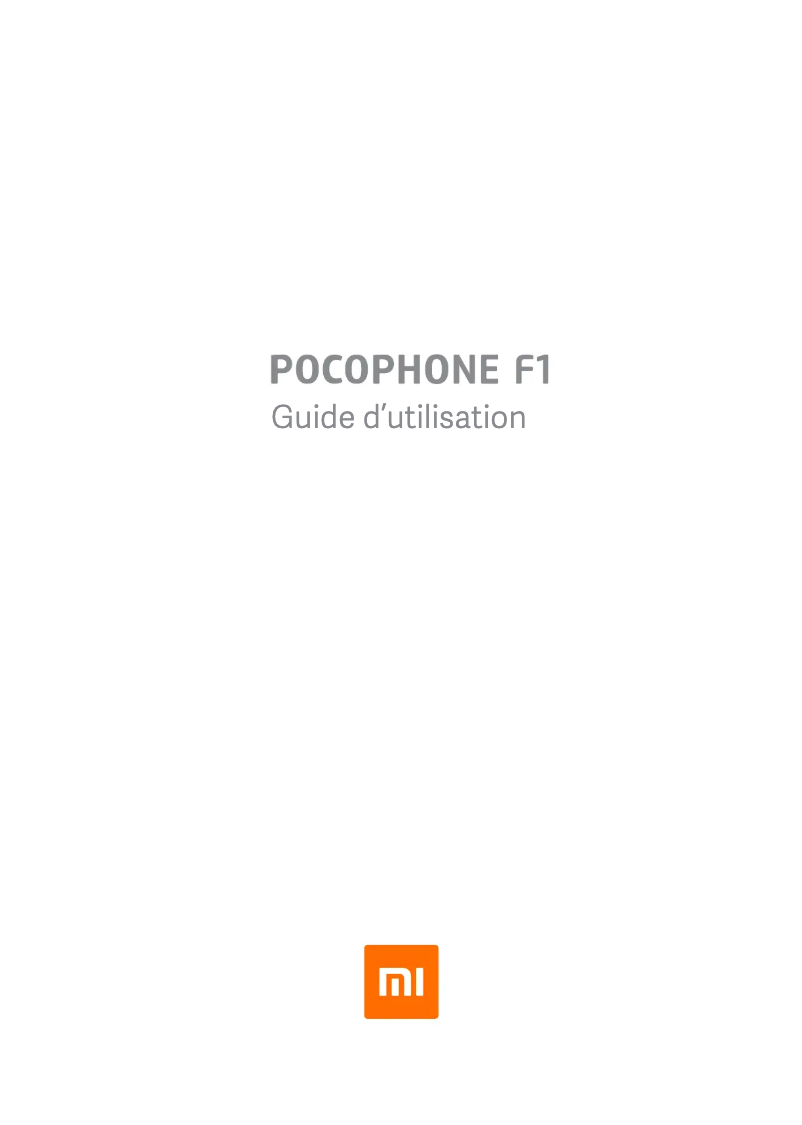 Page 1 de la notice Manuel utilisateur POCO PHONE F1