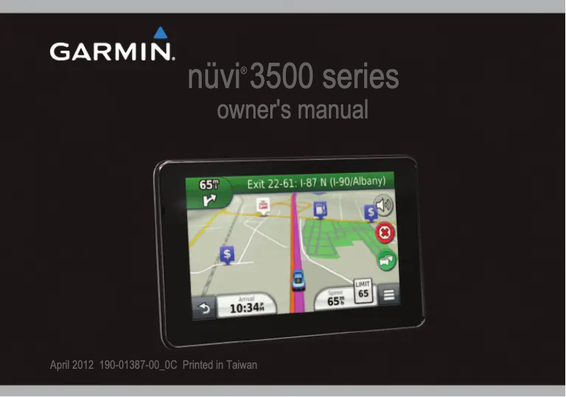 Page 1 of the manual User Manual Garmin nüvi 3590
