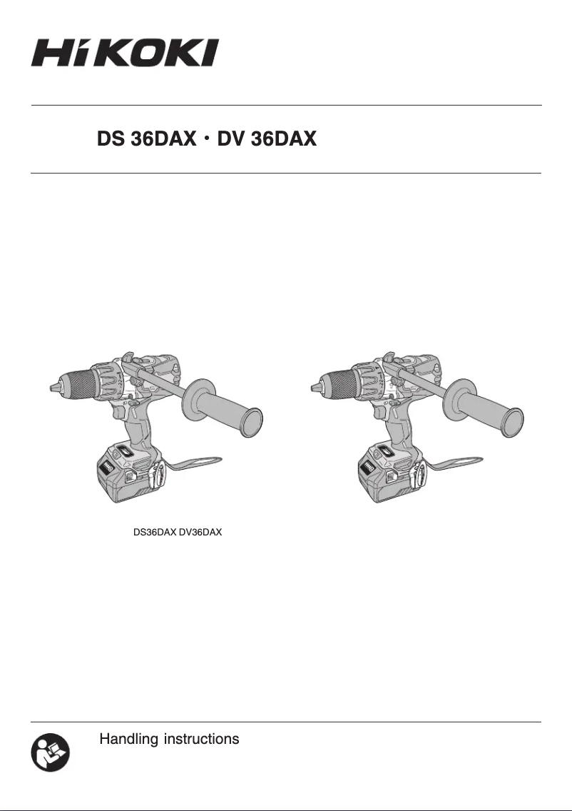 Page 1 de la notice Manuel utilisateur HiKOKI DS36DAX