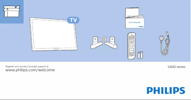 Page 1 de la notice Guide de démarrage rapide Philips 22PFA5403