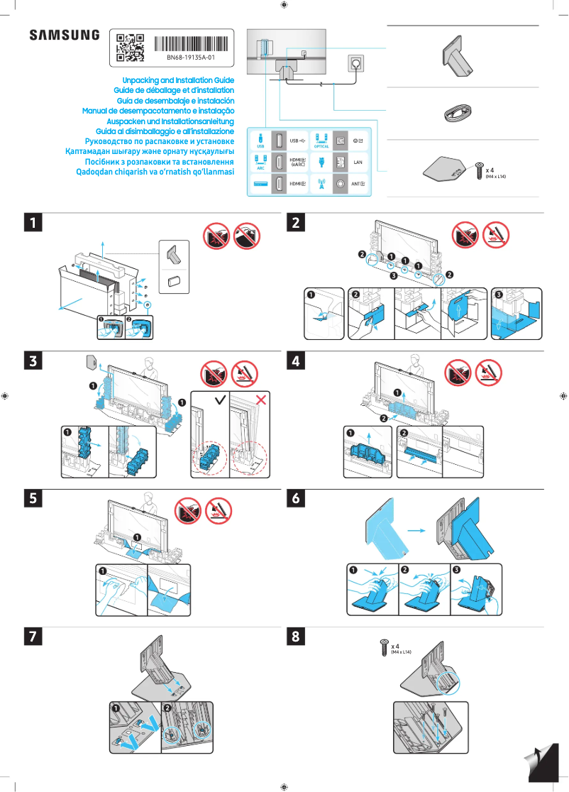 Página 1 del manual Guía de instalación Samsung QN98Q80C