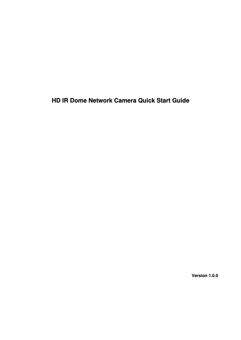 Page 1 de la notice Manuel utilisateur Dahua Technology IPC-HDBW5431E-Z5