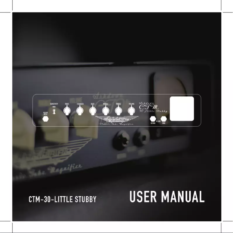Página 1 del manual Manual de usuario Ashdown Engineering CTM-30 Little Stubby