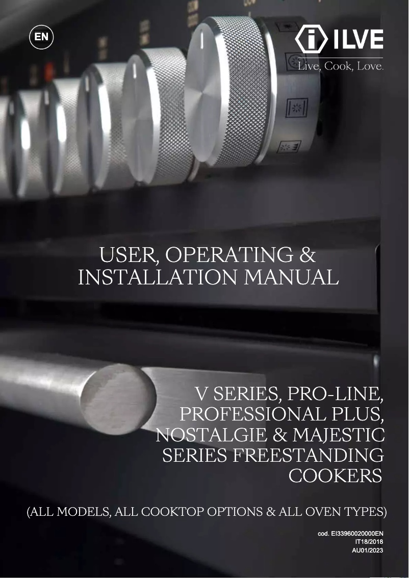 Page 1 de la notice Manuel utilisateur Ilve P096DNE3