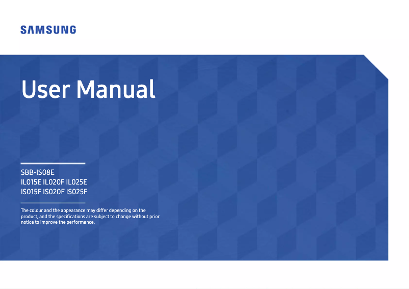 Página 1 del manual Manual de usuario Samsung IS020F