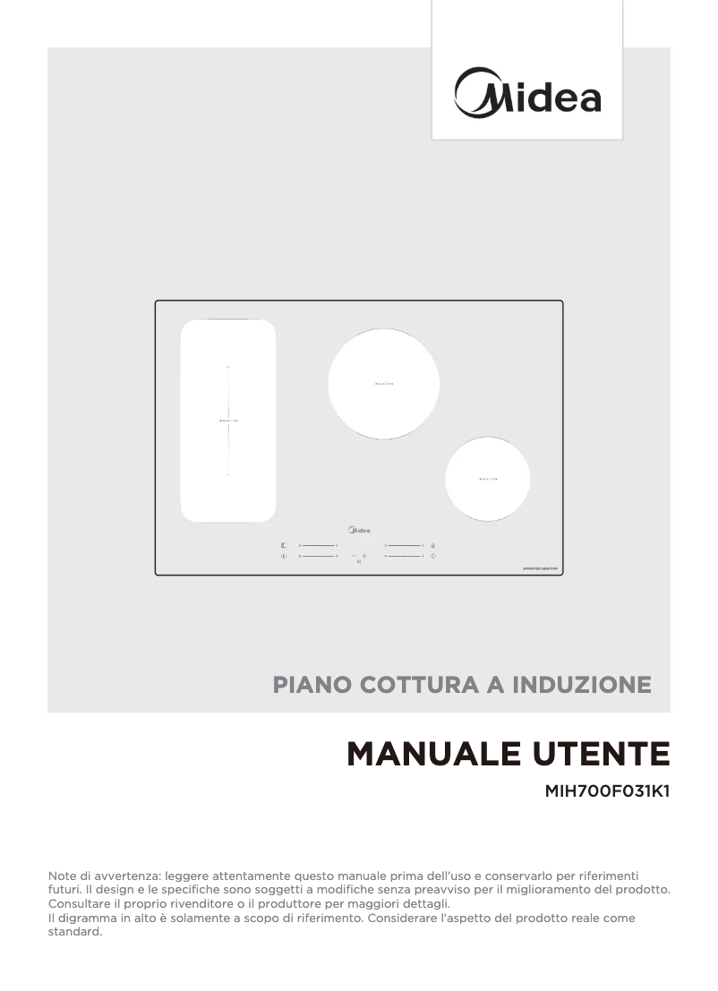 Página 1 del manual Manual de usuario Midea 700F031K1