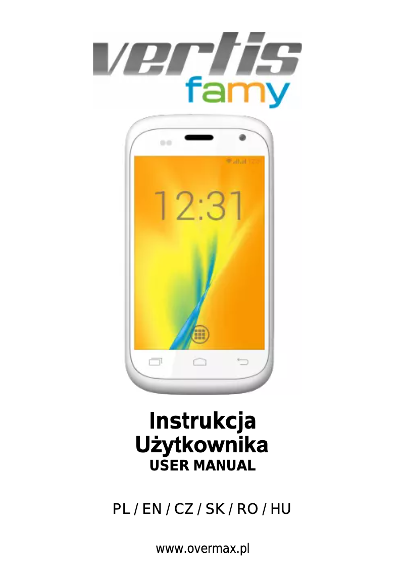 Page 1 de la notice Manuel utilisateur Overmax Vertis Famy