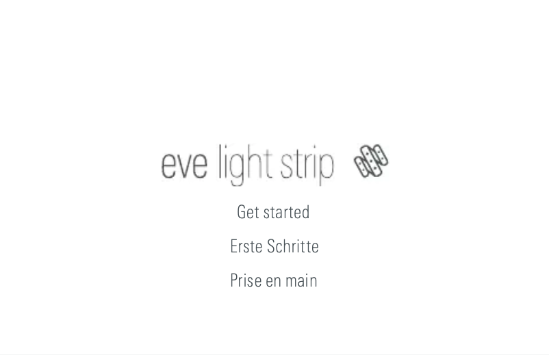 Page 1 de la notice Manuel utilisateur EVE Light Strip