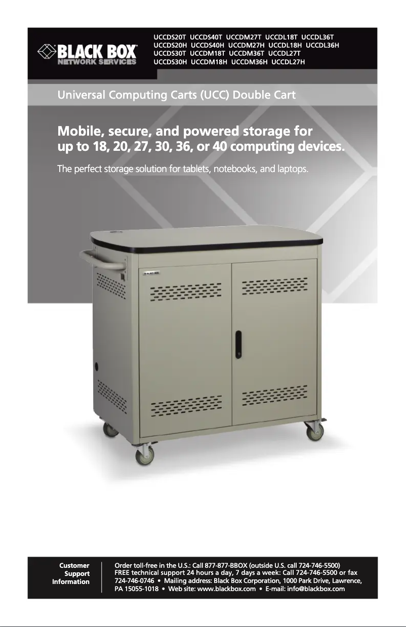 Page 1 de la notice Manuel utilisateur Black Box UCCDS30H