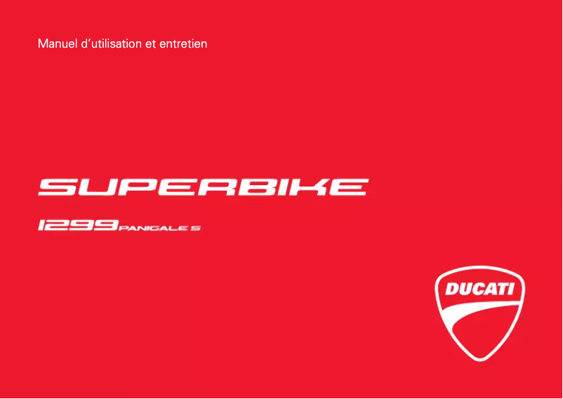 Page 1 of the manual User Manual Ducati 1299 Panigale S (2015)