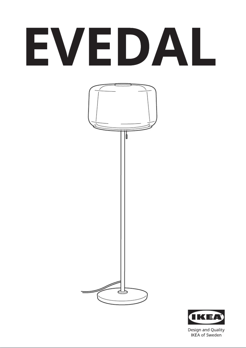 Page 1 de la notice Manuel utilisateur Ikea EVEDAL 403.585.92