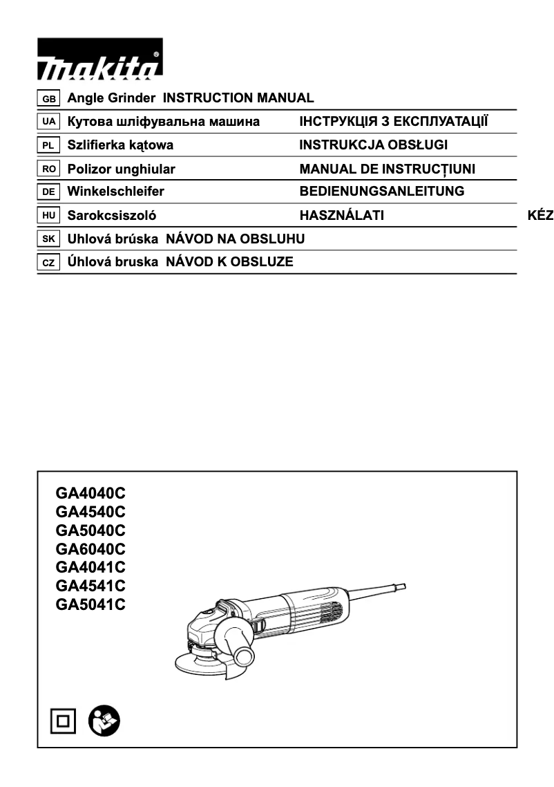 Page 1 de la notice Manuel utilisateur Makita GA4041C