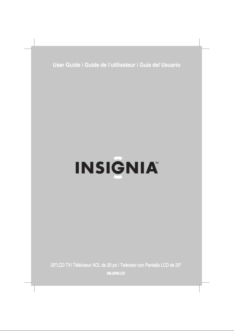 Page 1 de la notice Manuel utilisateur Insignia NS-20WLCD