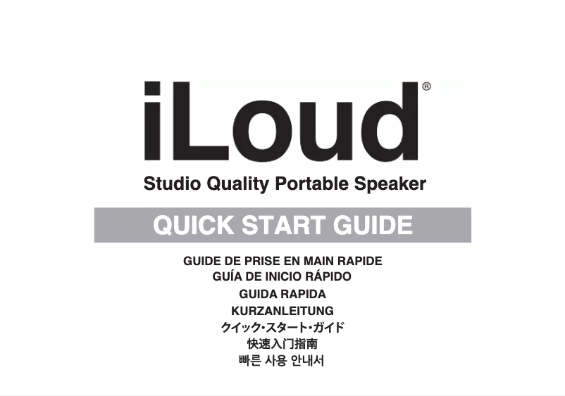 Page 1 of the manual User Manual IK Multimedia iLoud