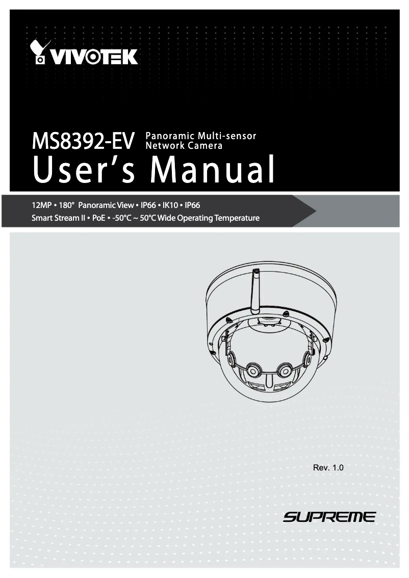 Página 1 del manual Manual de usuario Vivotek MS8392-EV