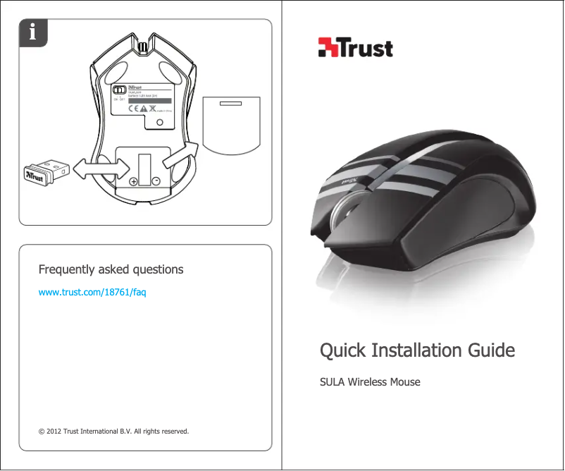 Page 1 de la notice Manuel utilisateur Trust Sula 18761