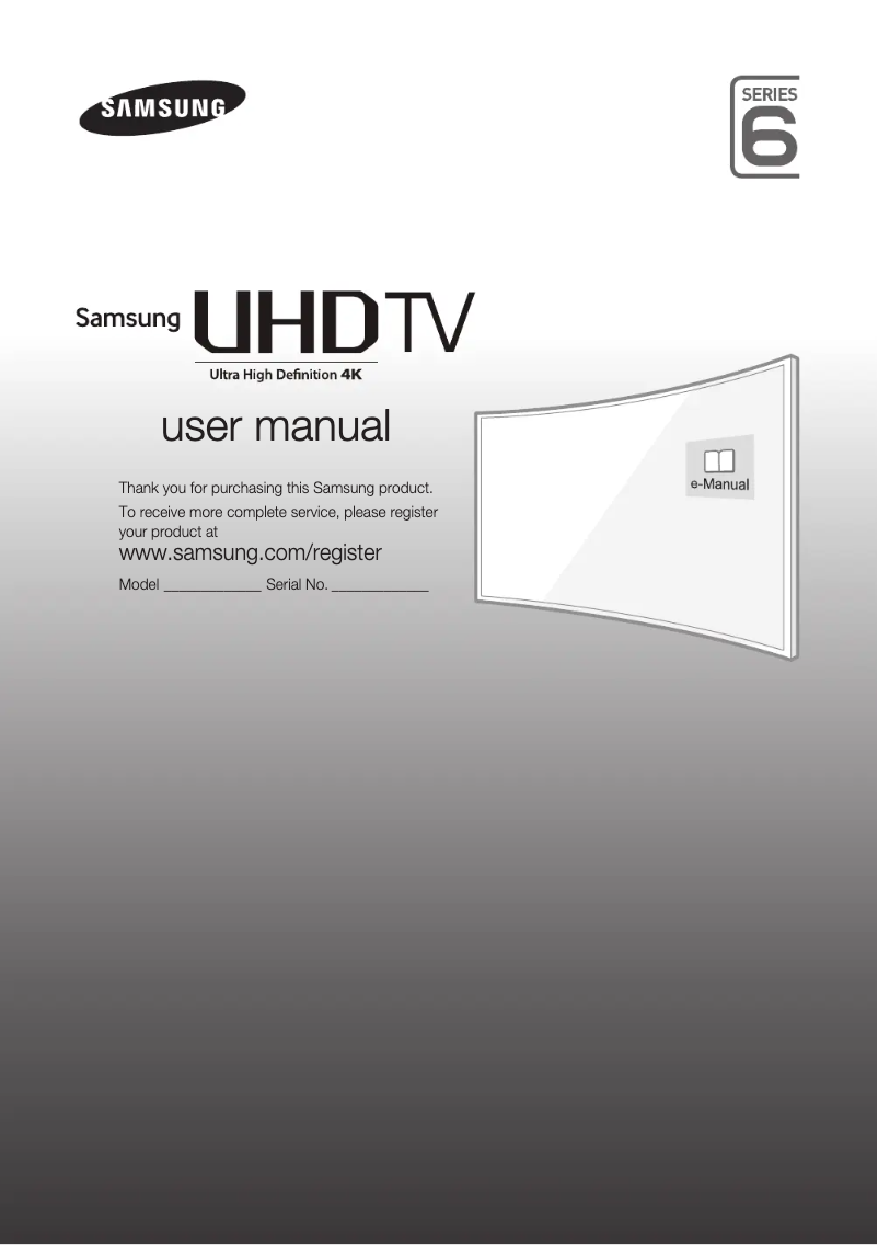 Página 1 del manual Guía de instalación Samsung UA40JU6600R