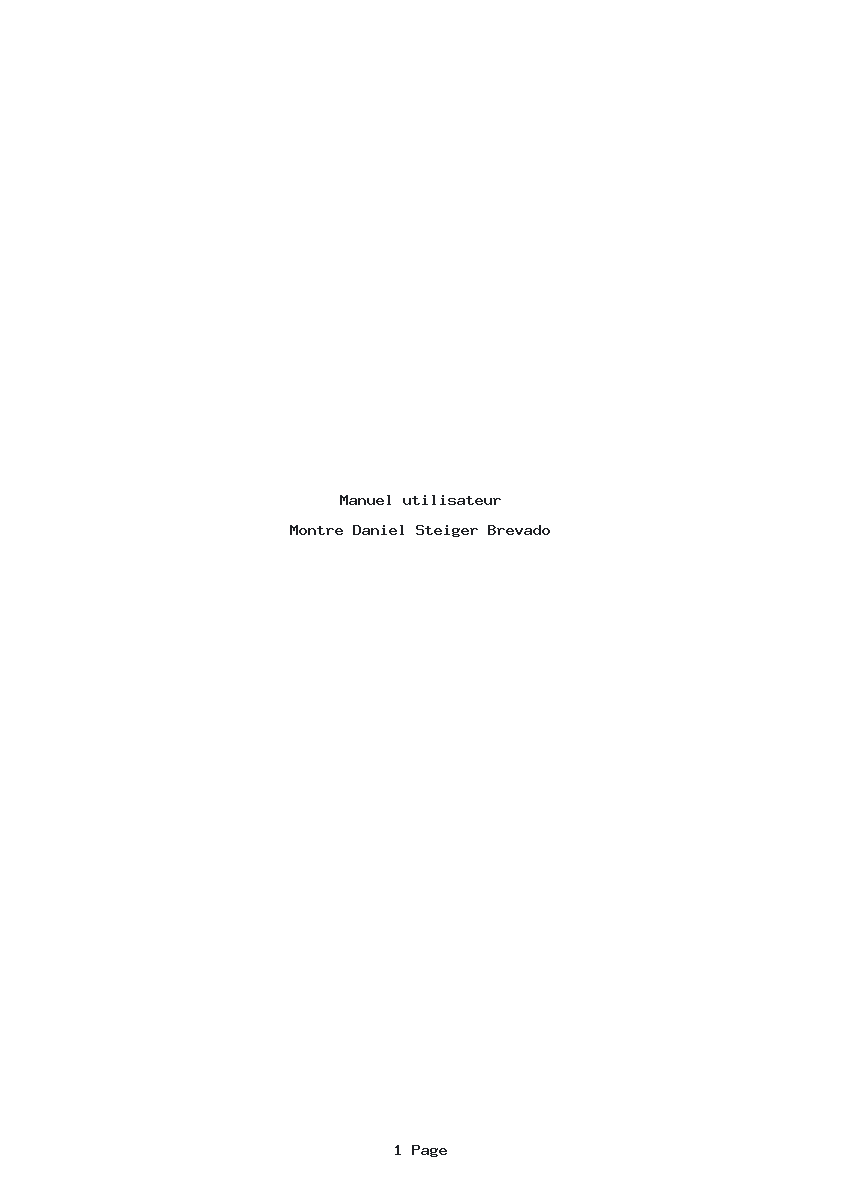 Image de la première page du manuel de l'appareil Brevado