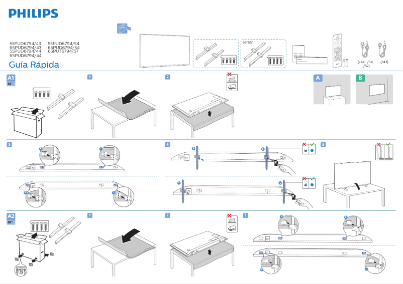 Page 1 of the manual Quick Start Guide Philips 6700 series 55PUD6794
