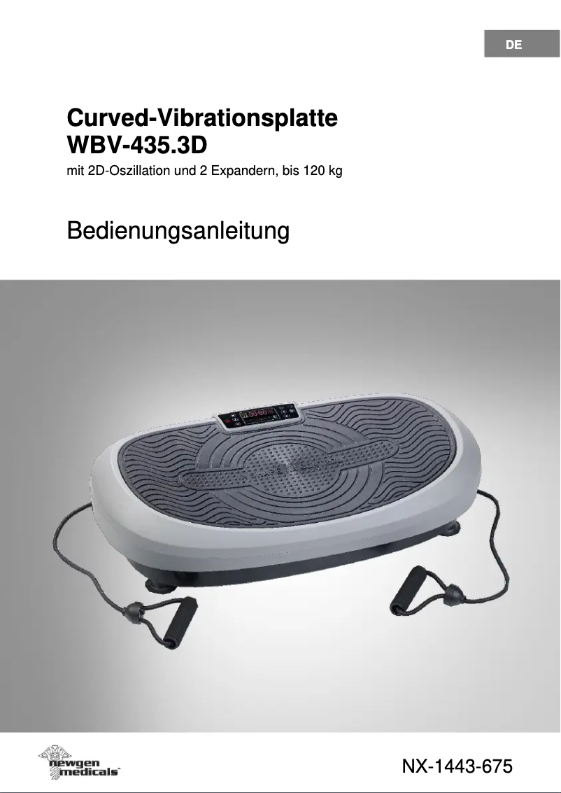 Page 1 de la notice Manuel utilisateur Newgen Medicals WBV-435.3D