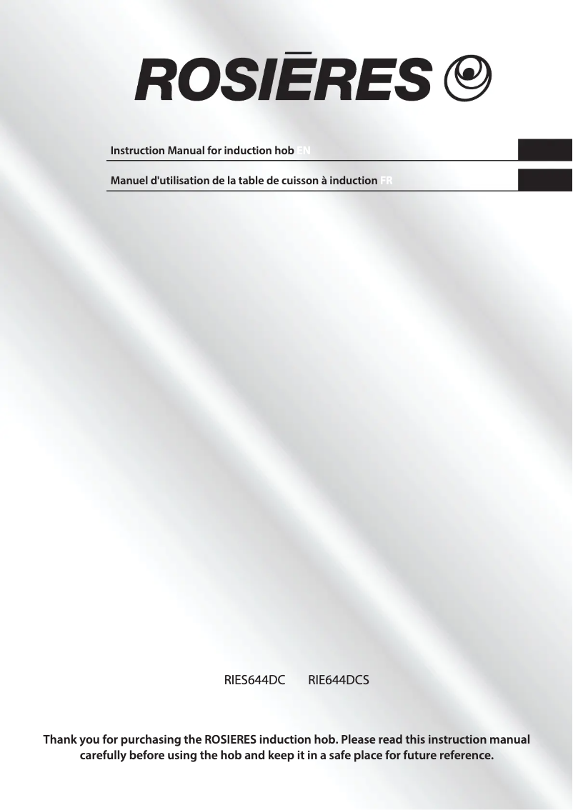 Page 1 de la notice Manuel utilisateur Rosieres RIE 644 DCS