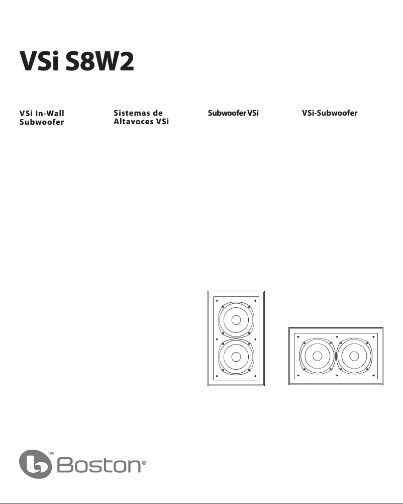 Page 1 de la notice Manuel utilisateur Boston Acoustics VSi S8W2