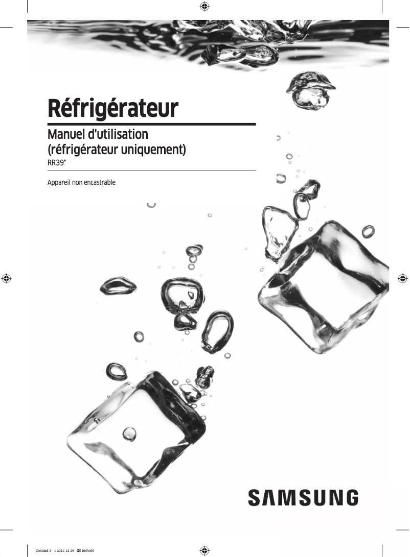 Page 1 de la notice Manuel utilisateur Samsung RR39M7105WW