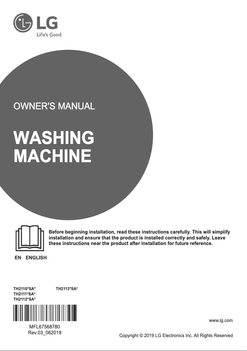 Página 1 del manual Manual de usuario LG TH2111SSAL