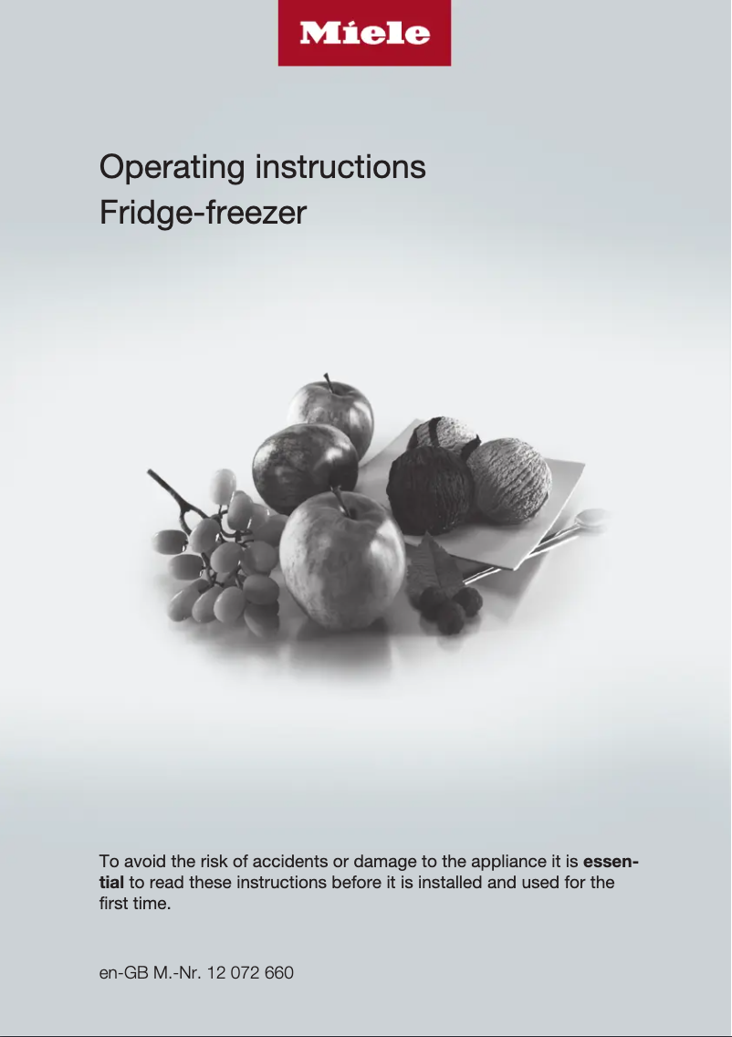 Page 1 de la notice Manuel utilisateur Miele KD 4052 E Active