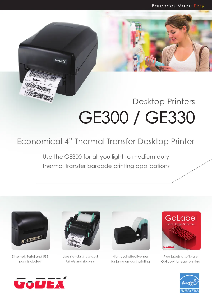 Page 1 de la notice Brochure Godex GE330