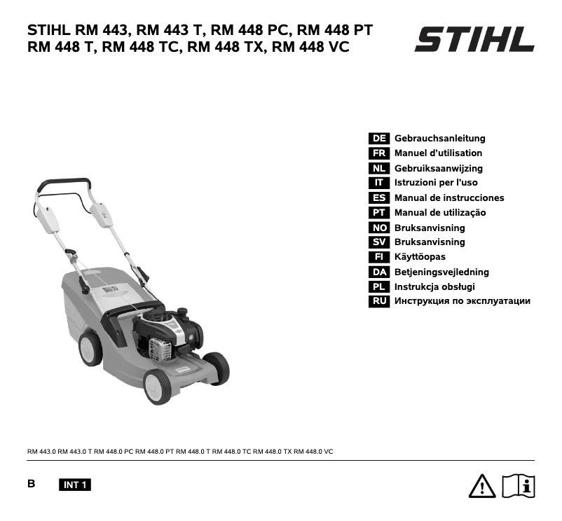 Page 1 de la notice Manuel utilisateur Stihl RM 443