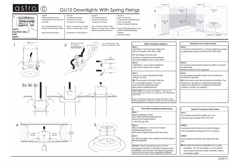 Página 1 del manual Manual de usuario Astro Frascati 230V
