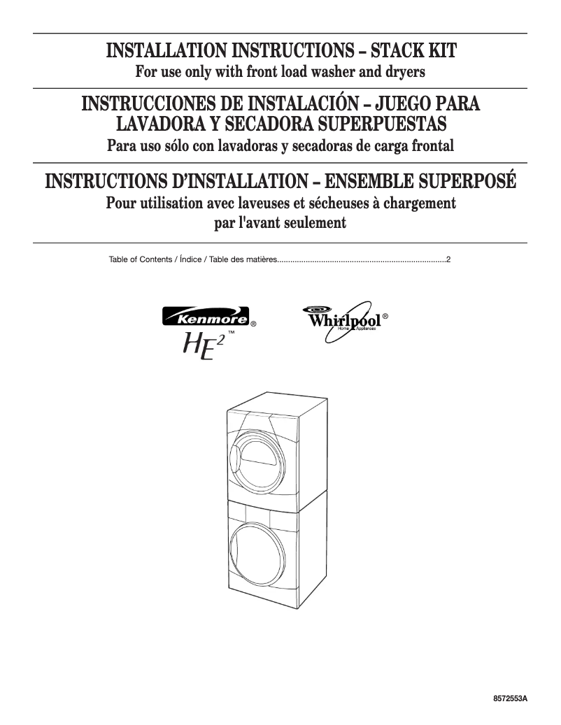 Página 1 del manual Manual de usuario Whirlpool 8572546