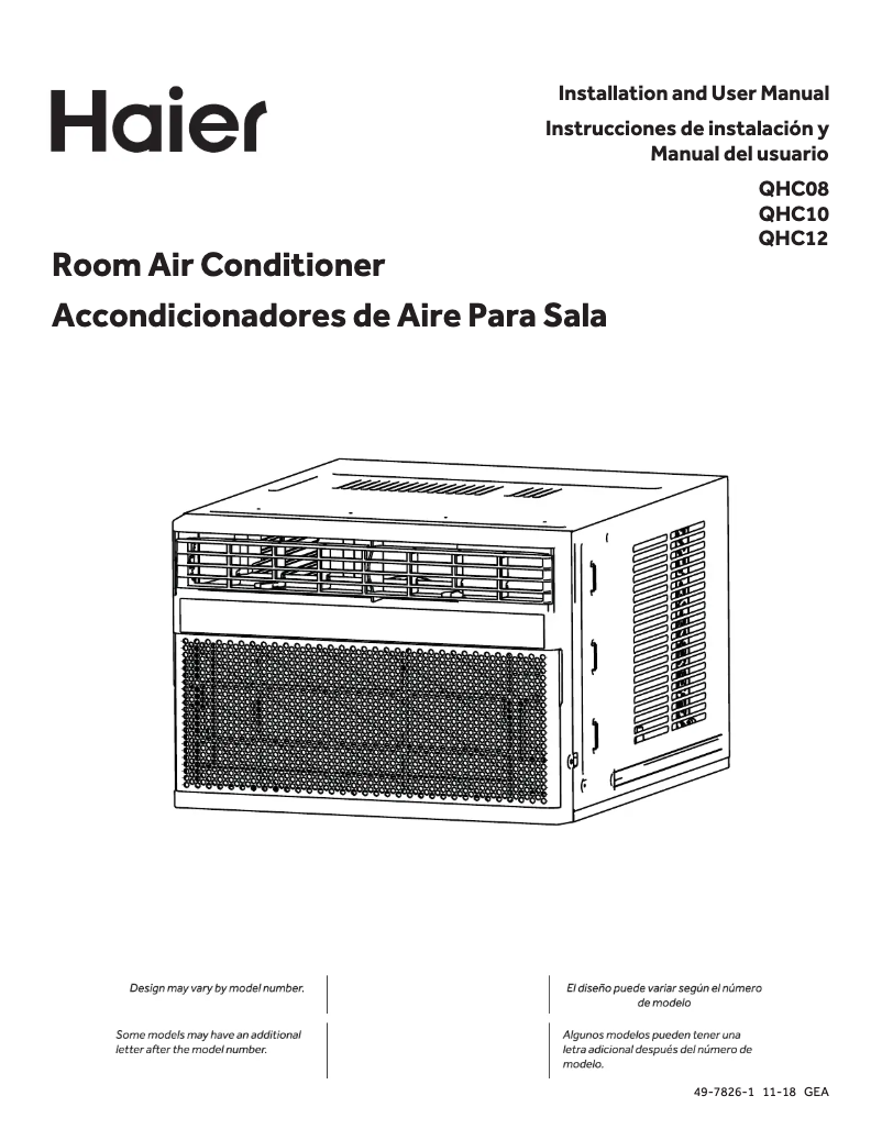 Página 1 del manual Manual de uso y mantenimiento Haier QHC12AX