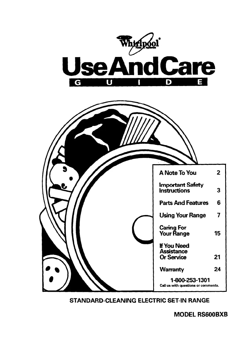 Page 1 de la notice Manuel utilisateur Whirlpool RS600BXBH2