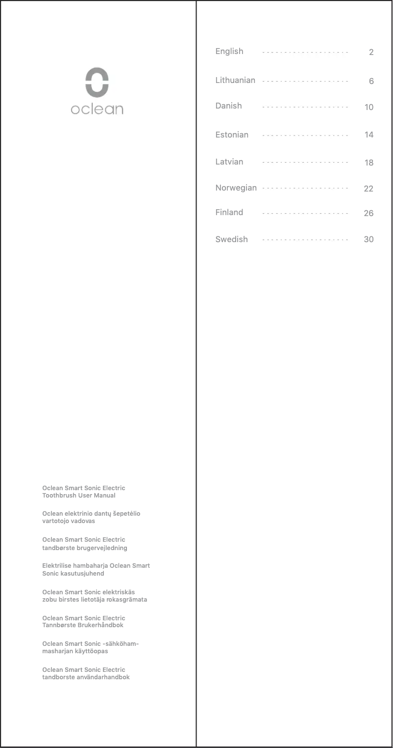 Page 1 de la notice Manuel utilisateur Oclean X Pro Elite