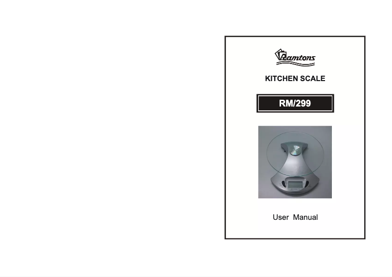 Página 1 del manual Manual de usuario Ramtons RM/299
