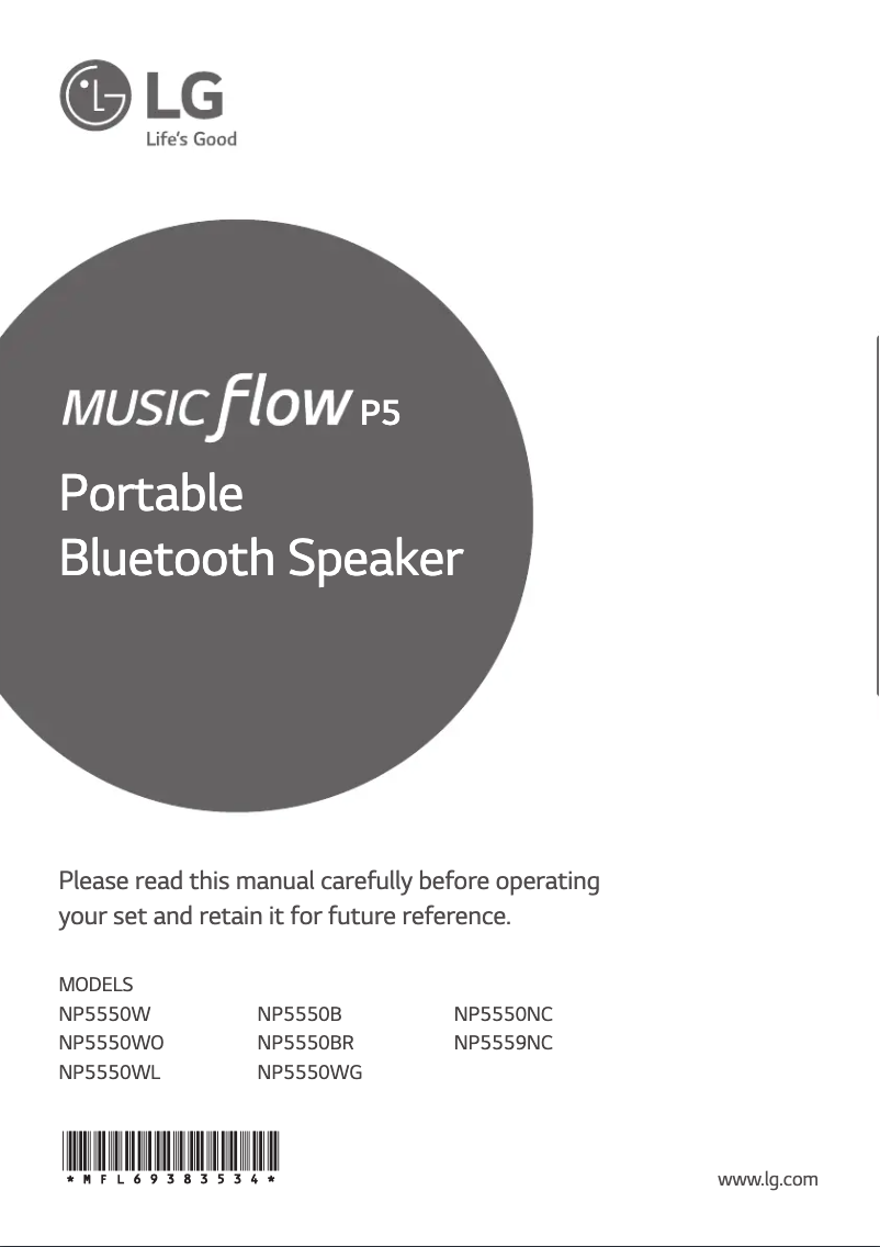 Page 1 de la notice Manuel utilisateur LG NP5559NC
