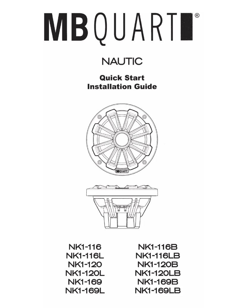 Page 1 de la notice Manuel utilisateur MB Quart NK1-169